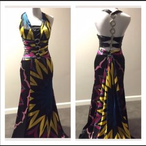 Sexy back evening gown